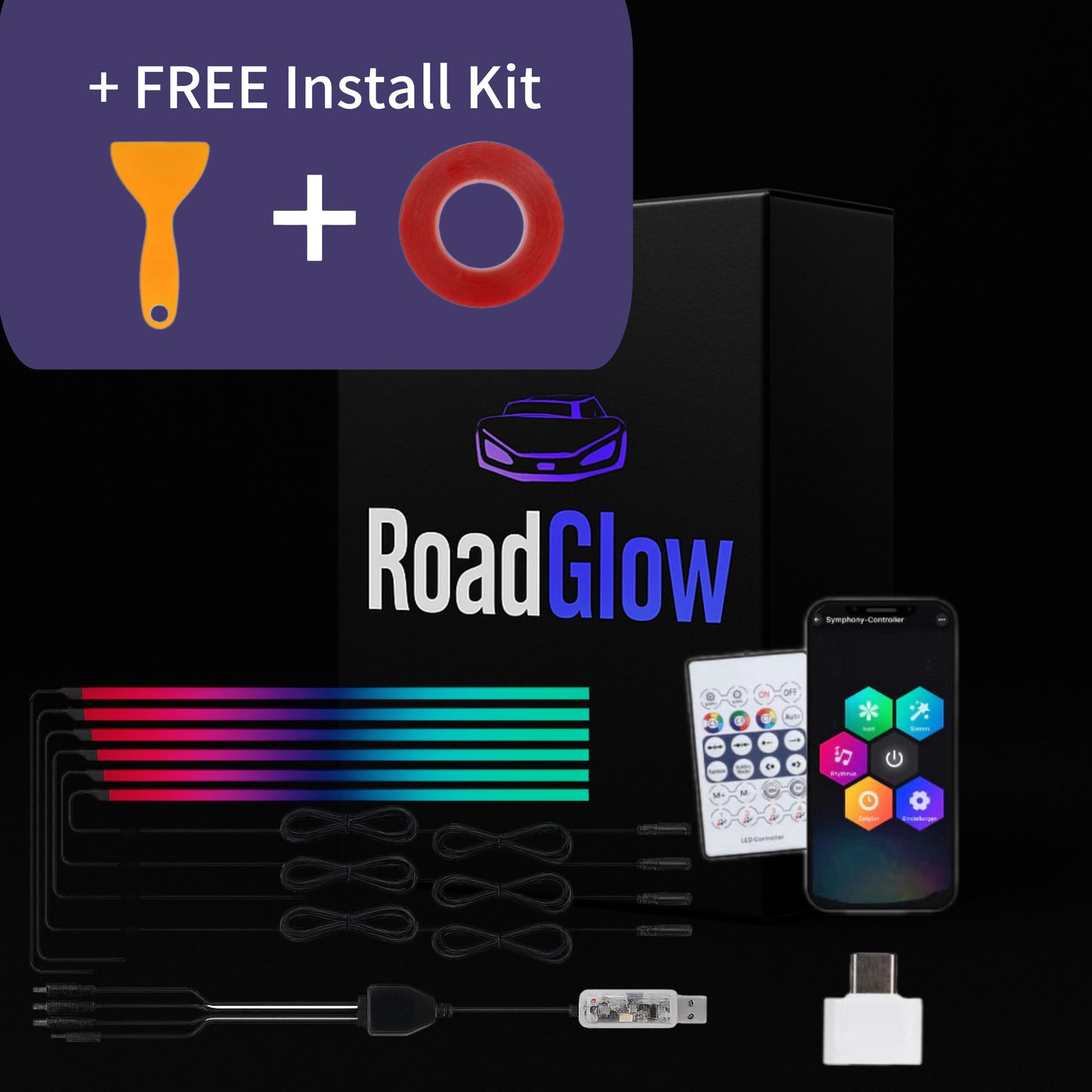 Abient Lighting USB/USBC (110cm/43 inches each strip)