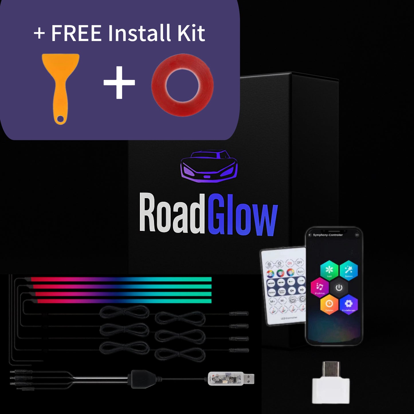 Abient Lighting USB/USBC (110cm/43 inches each strip)