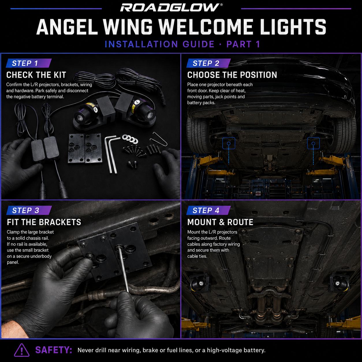 RoadGlow™ Angel Wing Welcome Lights (2PCS)