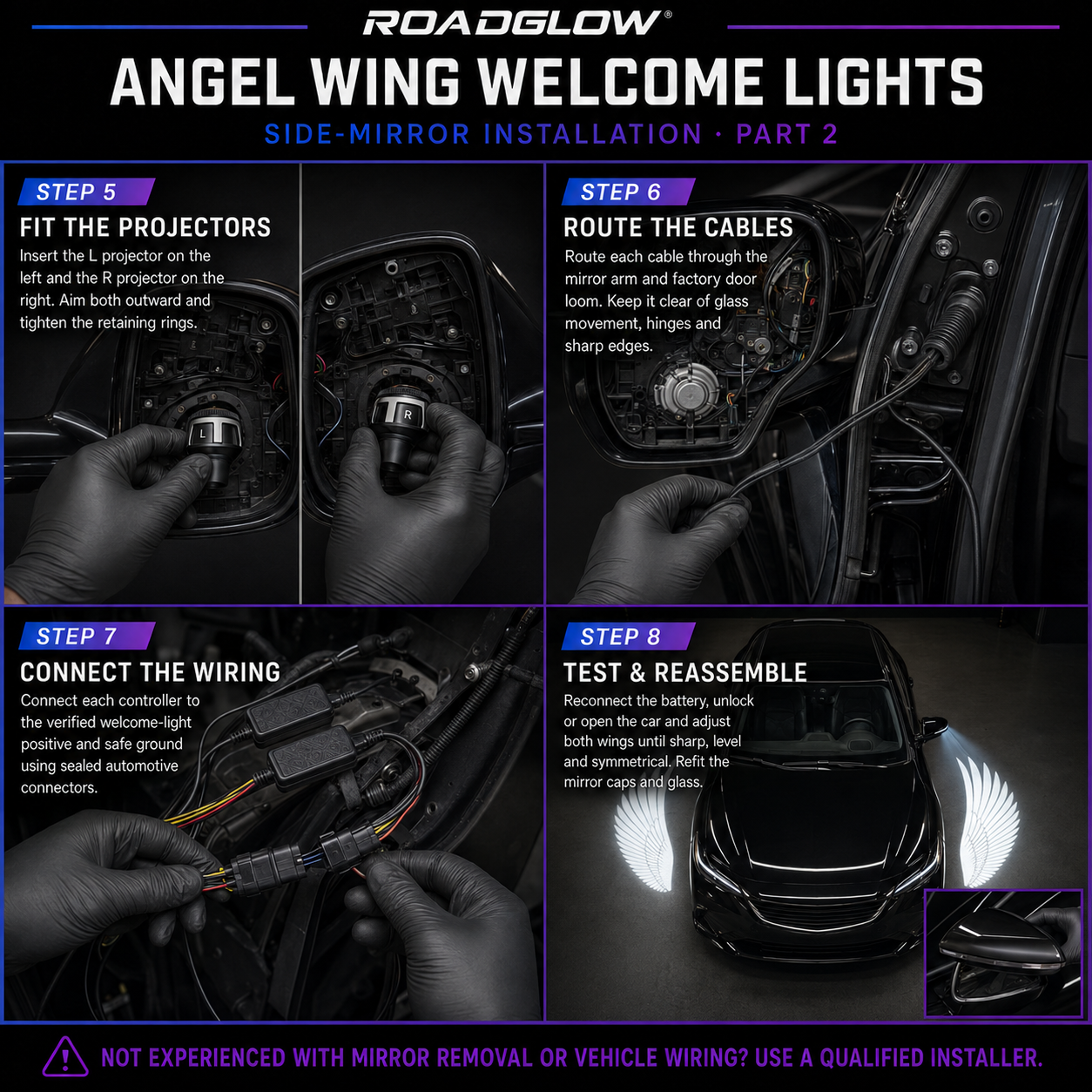 RoadGlow™ Angel Wing Welcome Lights (2PCS)