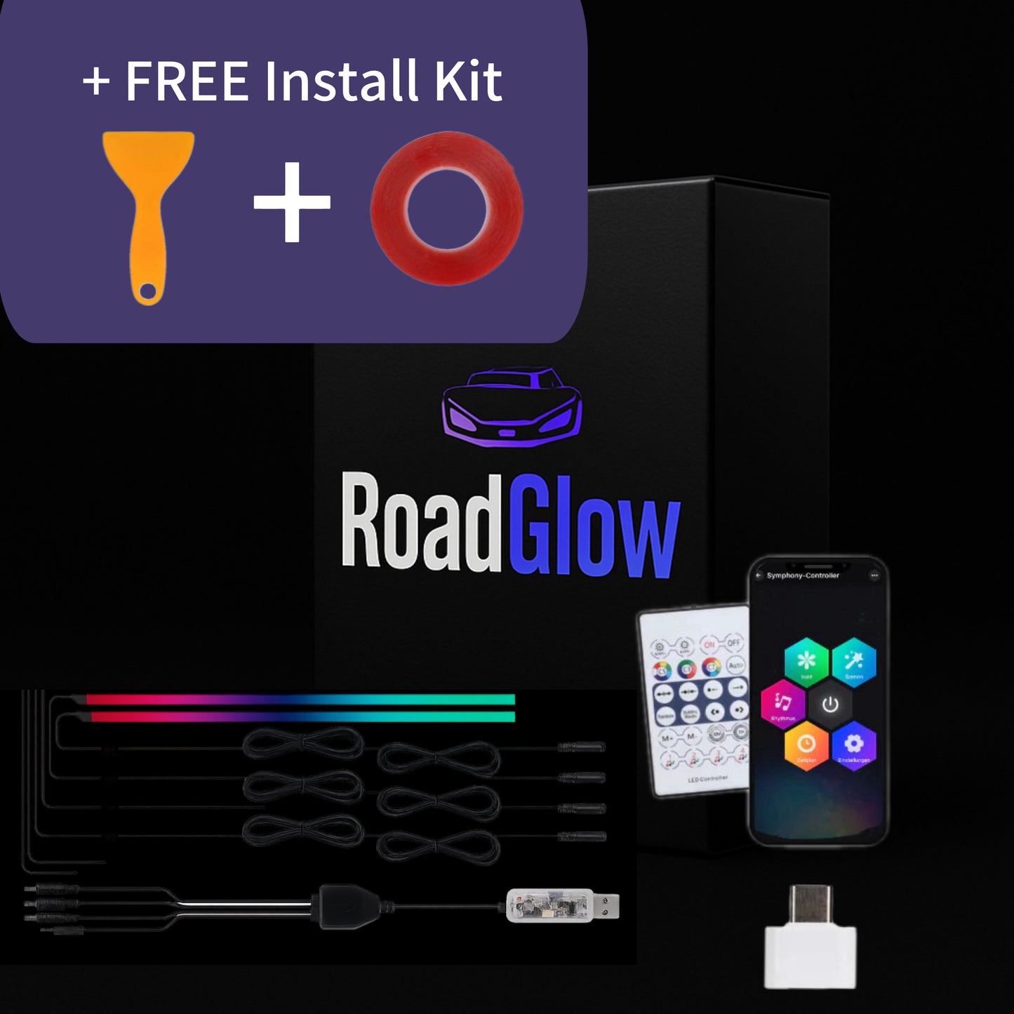 Abient Lighting USB/USBC (110cm/43 inches each strip)