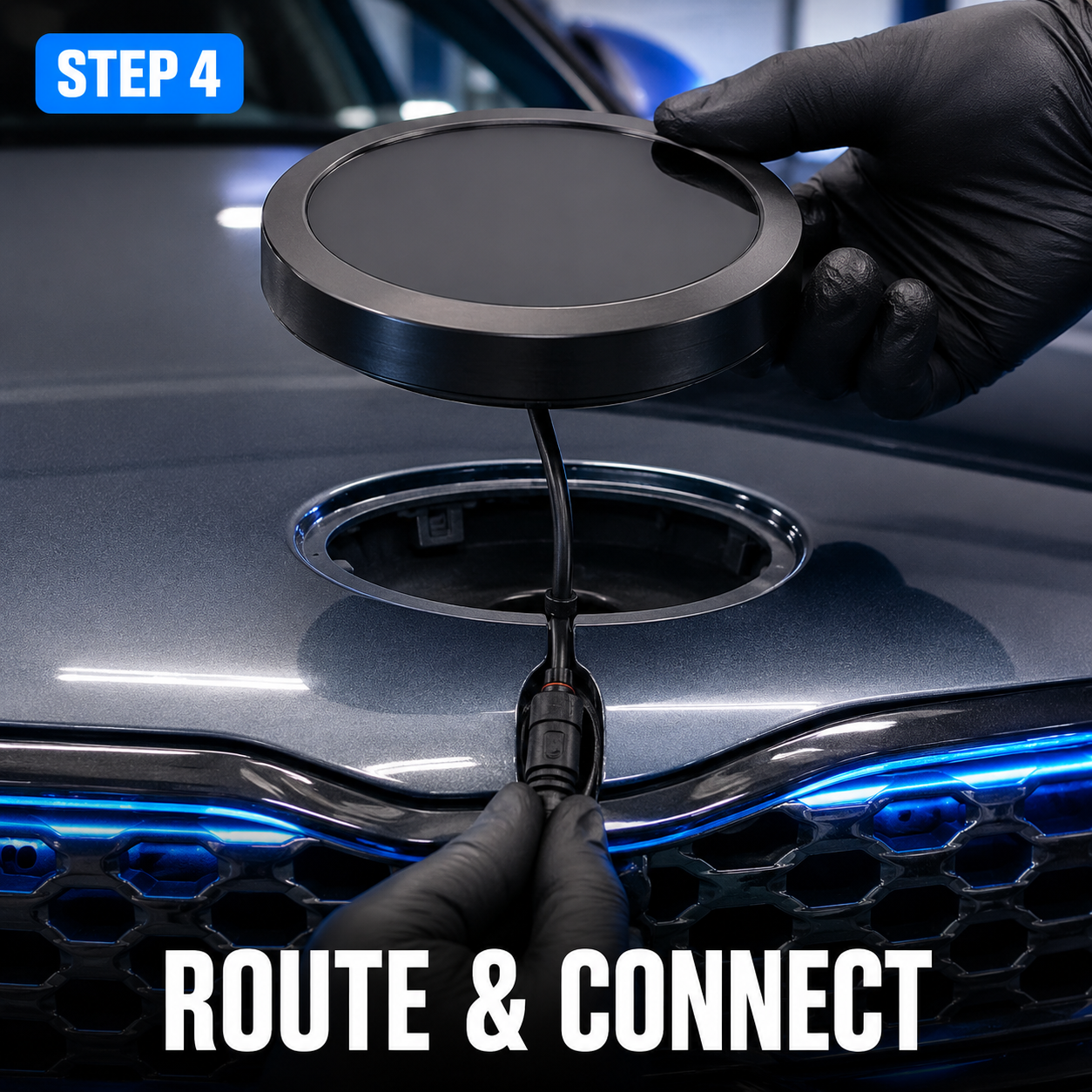 Route and connect the supplied cable